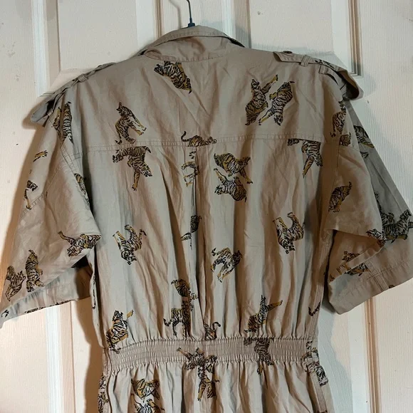 Dianne Von Furstenberg tiger print jumpsuit vintage - Picture 10 of 11